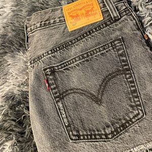 Levi black jean shorts